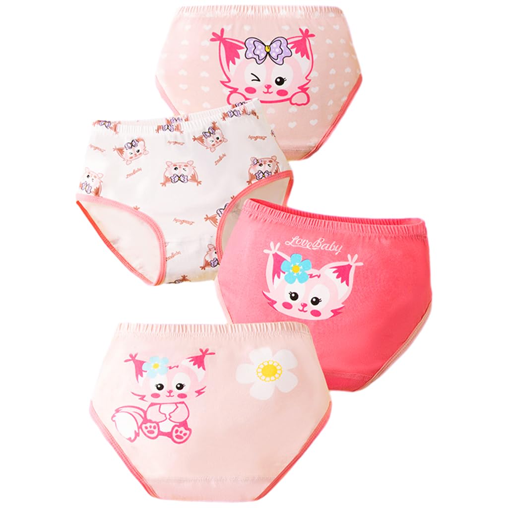 PALAY 3 Pack Toddler Soft Cotton Underwear Cartoon Cotton Toddler Underwear Briefs Skinfriendly Breathable Elastic Cotton Girls Briefs for3-4 Years Olds, L PALAY 3 Pack Toddler Soft Cotton Underwear Cartoon Cotton Toddler Underwear Briefs Skinfriendly Breathable Elastic Cotton Girls Briefs for3-4 Years Olds, L